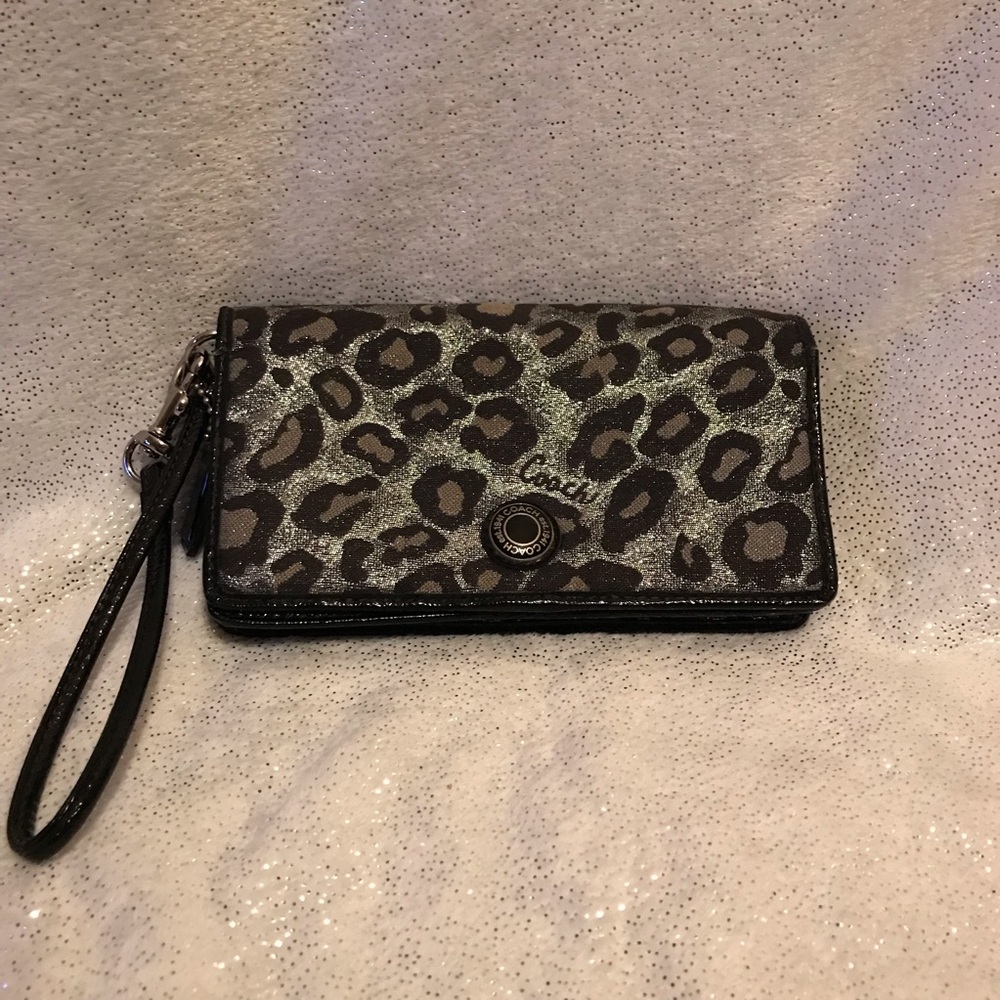 Coach Cheetah/Leopard Wristlet Wallet